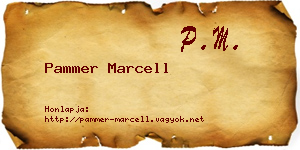 Pammer Marcell névjegykártya